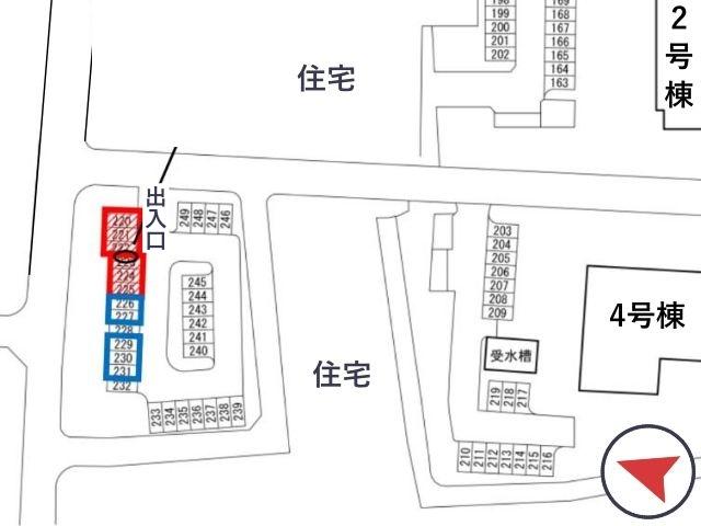 美原南余部 団地駐車場(4号棟付近)の駐車場写真