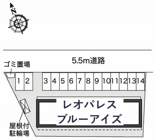 レオパレスブルーアイズ駐車場【31278】の駐車場写真