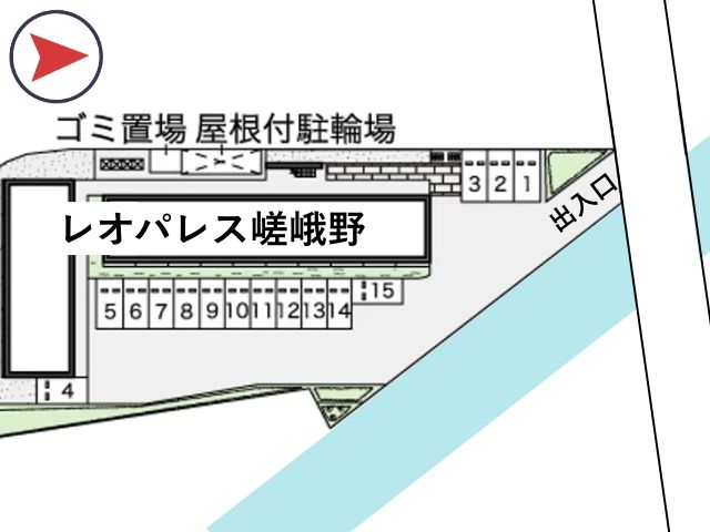 レオパレス嵯峨野駐車場【42634】の駐車場写真