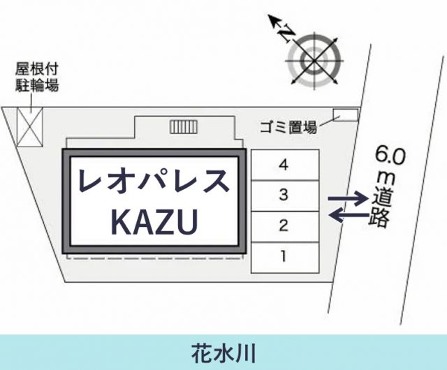レオパレスKAZU駐車場【25527】の駐車場写真