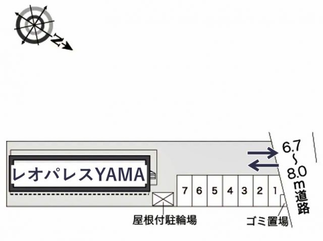 レオパレスYAMA駐車場【15012】の駐車場写真
