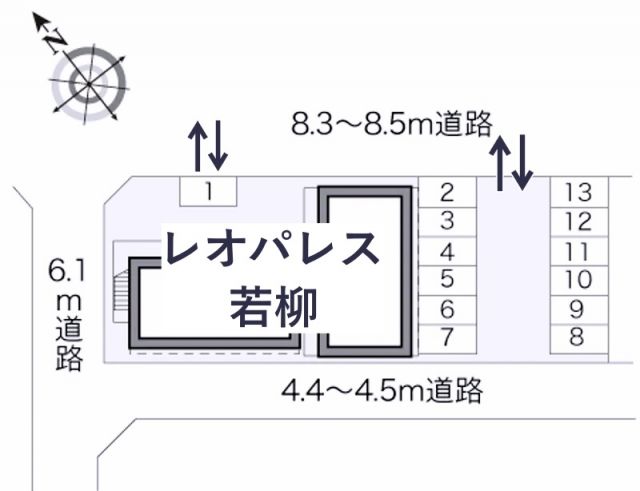 レオパレス若柳駐車場【20625】の駐車場写真