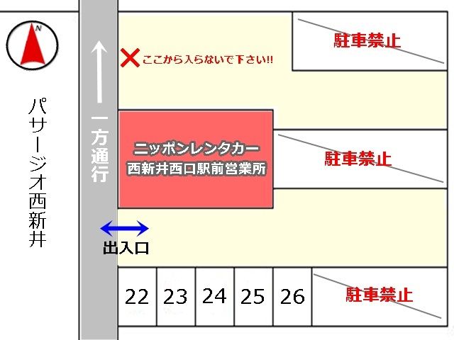 駐車場の配置図です。