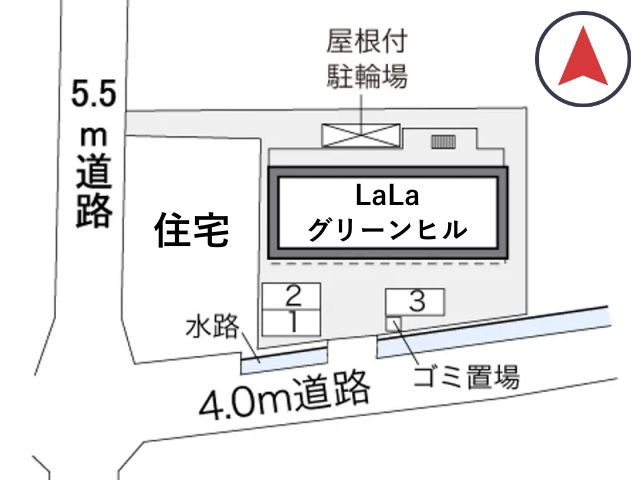レオパレスLaLaグリーンヒル駐車場【33777】の駐車場写真