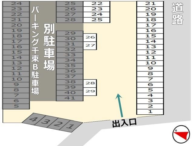 駐車場の配置図です。