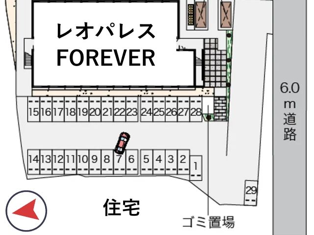 レオパレスFOREVER駐車場【40340】の駐車場写真