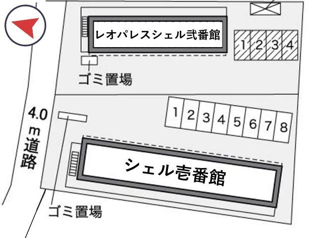 レオパレスシェル弐番館駐車場【35575】の駐車場写真