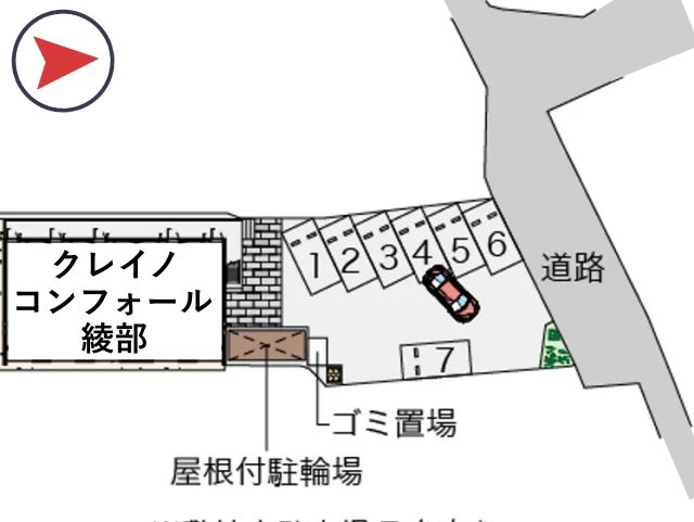 クレイノコンフォール綾部駐車場【56417】の駐車場写真