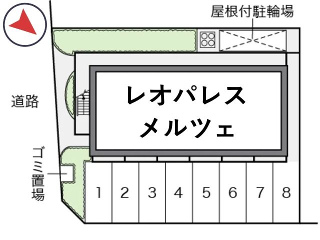 レオパレスメルツェ駐車場【16579】の駐車場写真