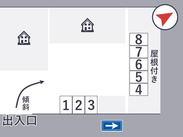 枝吉1丁目アキッパ駐車場【屋根付き】の駐車場写真