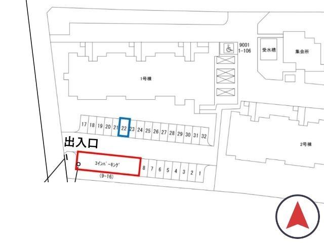 羽曳野城山団地駐車場(1号棟付近)の駐車場写真