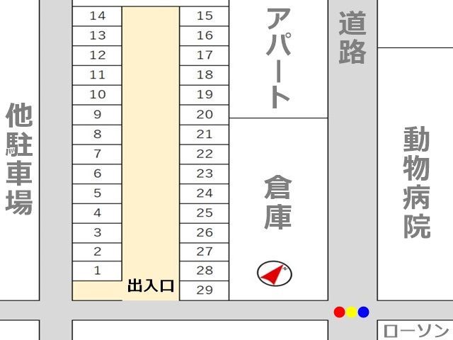 駐車場の配置図です。