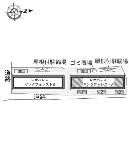 レオパレスヤングフォレストA駐車場【31673】の駐車場写真