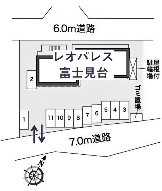 レオパレス富士見台駐車場【26268】の駐車場写真