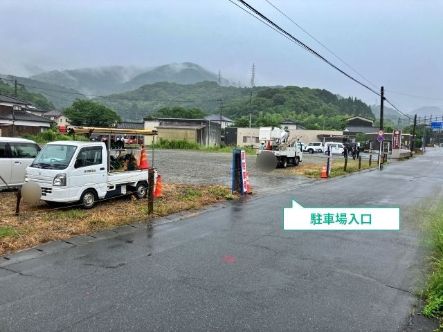 旧市立病院跡地【第38回やつしろ全国花火競技大会】の駐車場写真