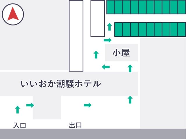 いいおか潮騒ホテル駐車場の駐車場写真