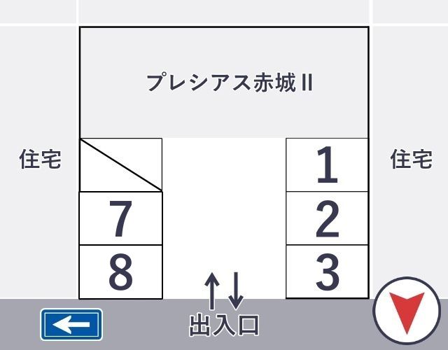 プレシアス赤城Ⅱ駐車場の駐車場写真