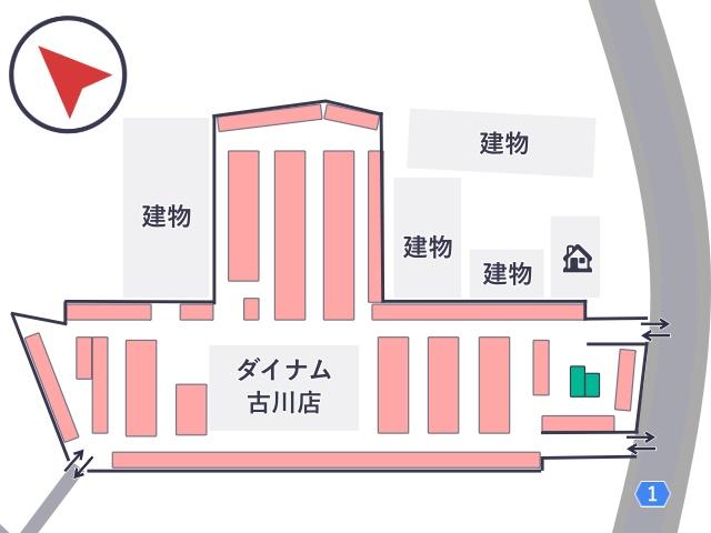 ダイナム古川店 駐車場の駐車場写真