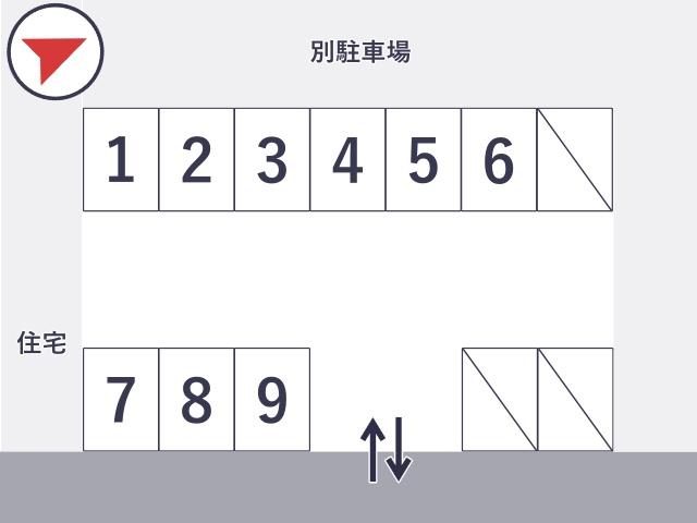 上島駅徒歩1分! 月極▽アキッパ駐車場の駐車場写真