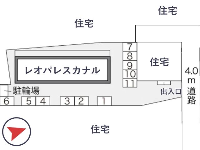 レオパレスカナル駐車場【24826】の駐車場写真
