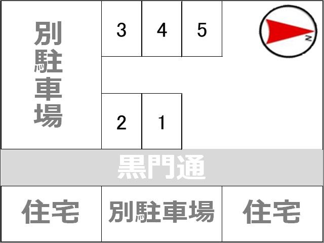 駐車場区画図※ご利用頂くスペースは予約完了後に案内します※