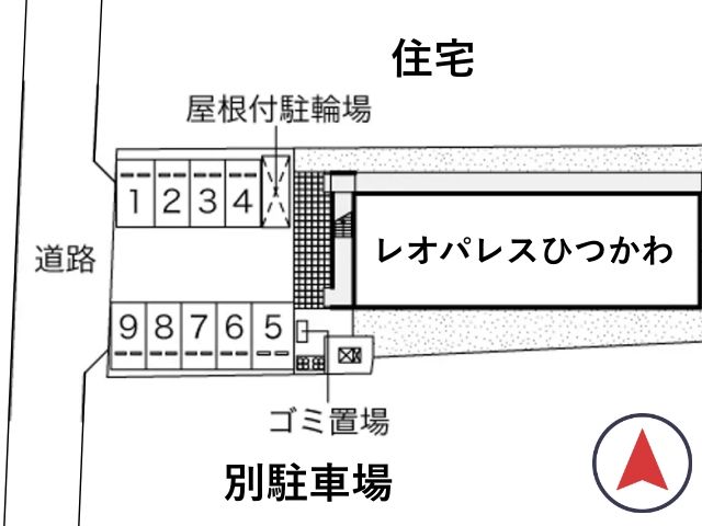 レオパレスひつかわ駐車場【45647】の駐車場写真