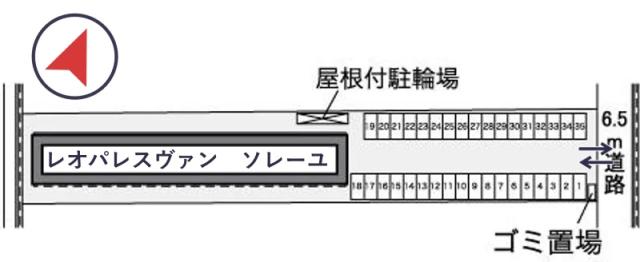 レオパレスヴァン ソレーユ駐車場【35395】の駐車場写真