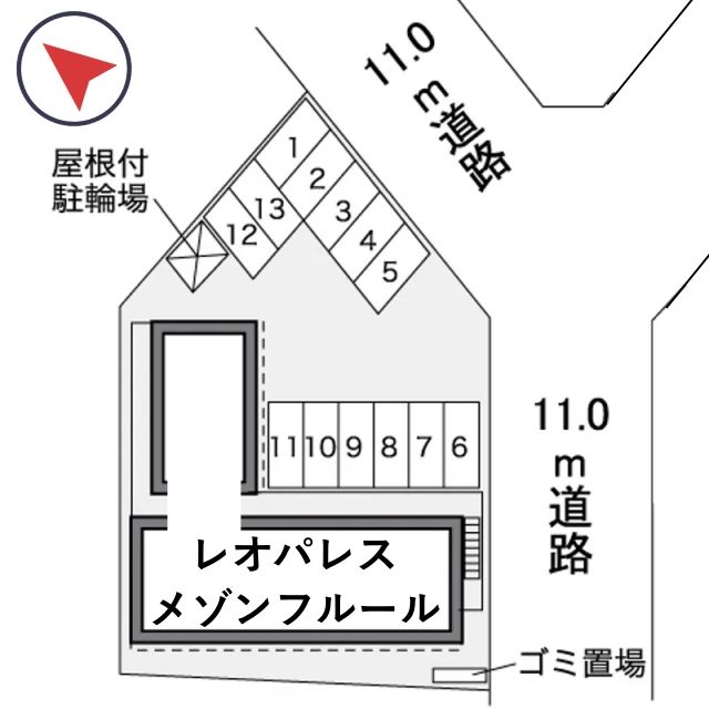 レオパレスメゾンフルール駐車場【40426】の駐車場写真