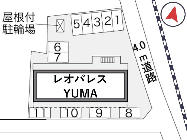 レオパレスYUMA駐車場【34462】の駐車場写真