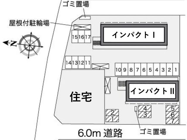 レオパレスインパクトⅡ駐車場【39904】の駐車場写真