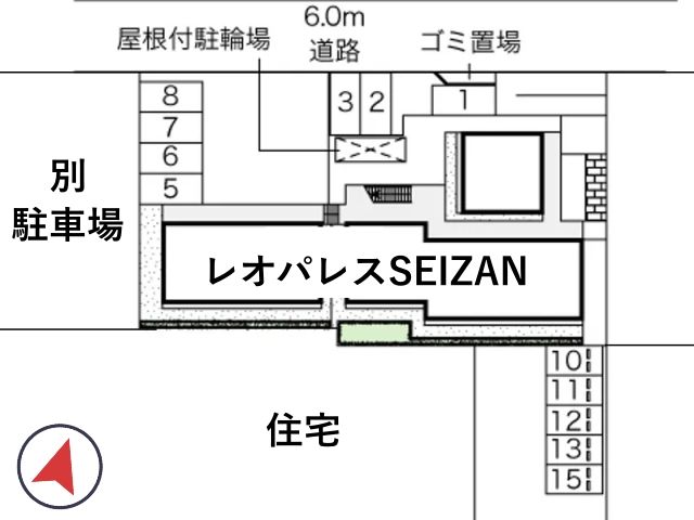 レオパレスSEIZAN駐車場【44489】の駐車場写真