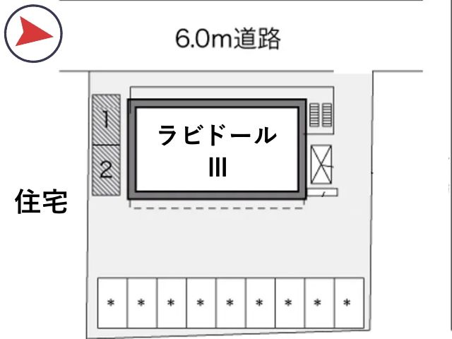 レオパレスラビドールⅢ駐車場【29314】の駐車場写真