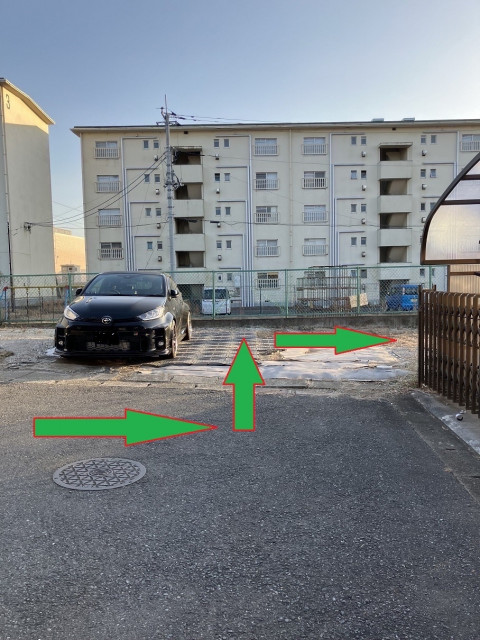 五代3丁目駐車場　県営住宅北側の駐車場写真