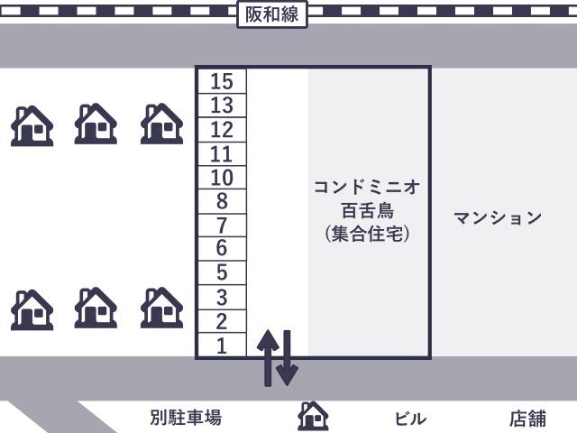 P01_コンドミニオ百舌鳥駐車場の駐車場写真