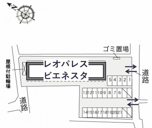 レオパレスビエネスタ駐車場【28892】の駐車場写真