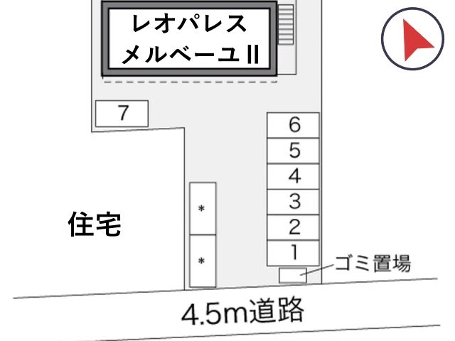 レオパレスメルベーユⅡ駐車場【28638】の駐車場写真