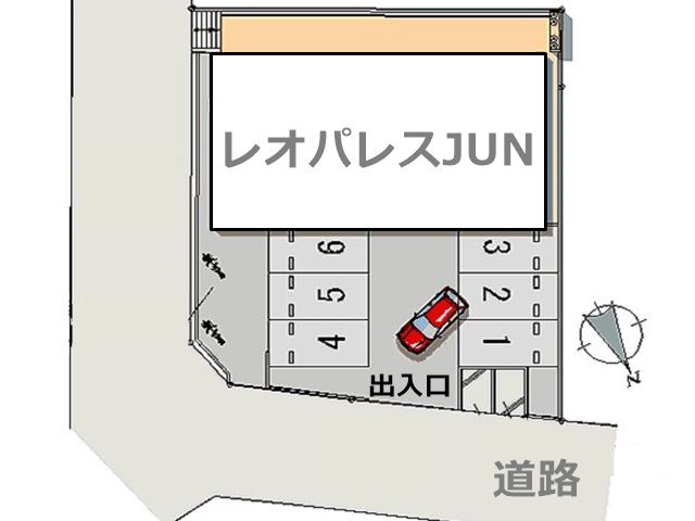 駐車場の配置図です。