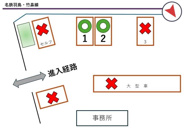 【笠松駅まで400m】ユニソン岐阜営業所駐車場の駐車場写真