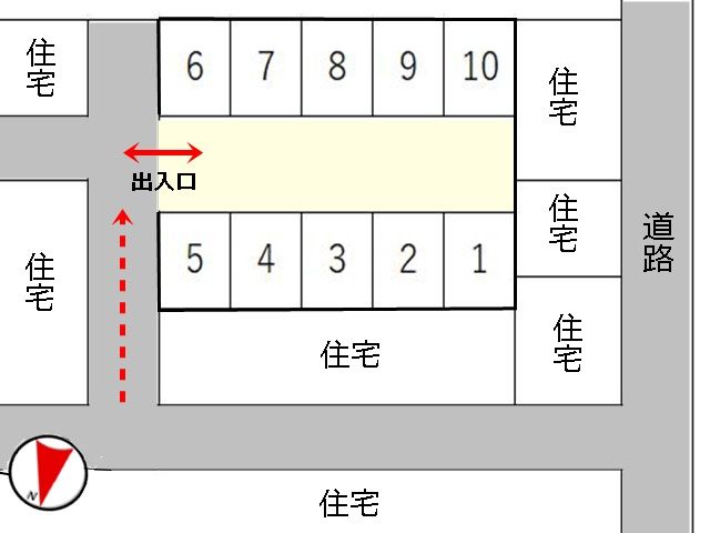 駐車場の配置図です。