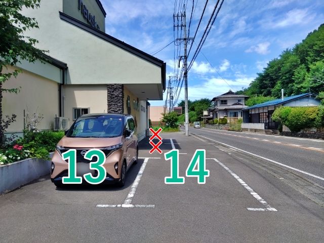 【諏訪湖の花火】8/15アキッパ 岩村建設hauska臨時駐車場の駐車場写真