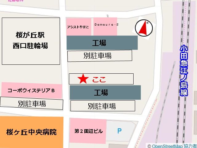 周辺の地図です。