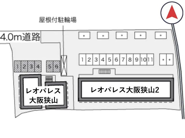 レオパレス大阪狭山駐車場【24183】の駐車場写真