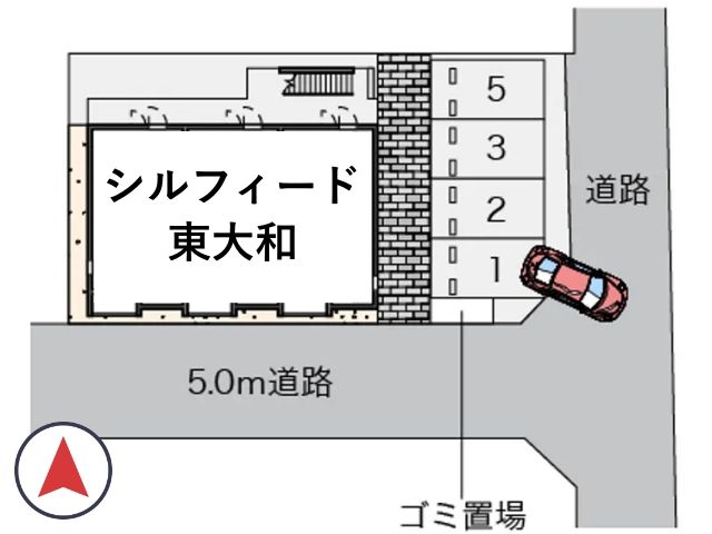 レオネクストシルフィード東大和駐車場【53246】の駐車場写真