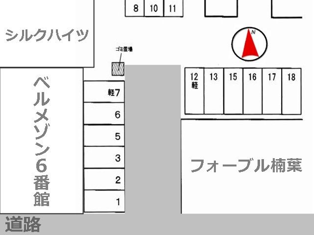 駐車場の配置図です。