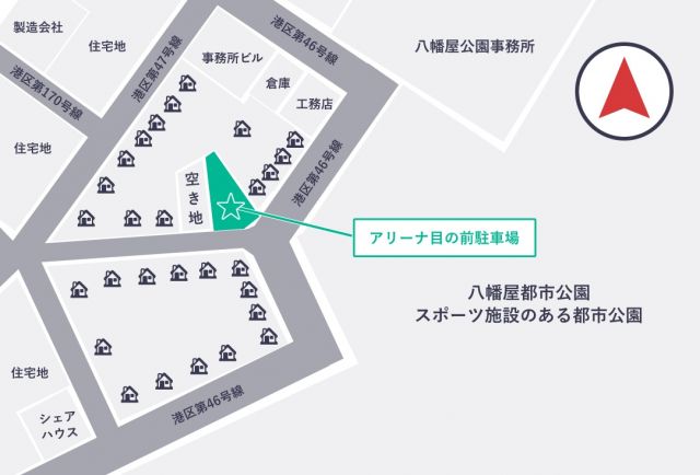 【停め間違い注意】アリーナ目の前駐車場の駐車場写真