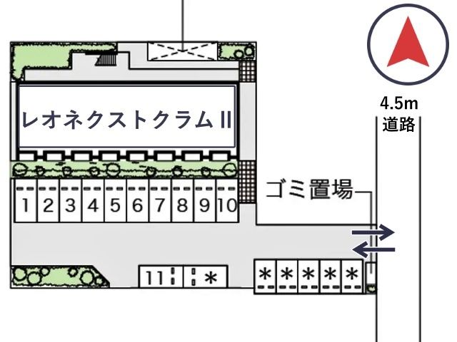 レオネクストクラムⅡ駐車場【54161】の駐車場写真