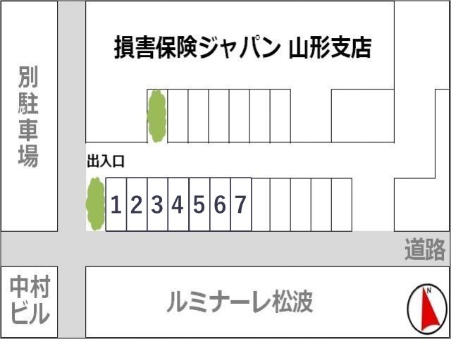 損保ジャパン山形ビル駐車場の駐車場写真