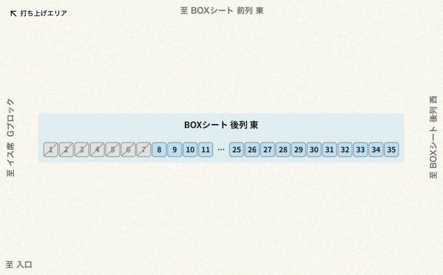 BOXシート後列　東の駐車場写真