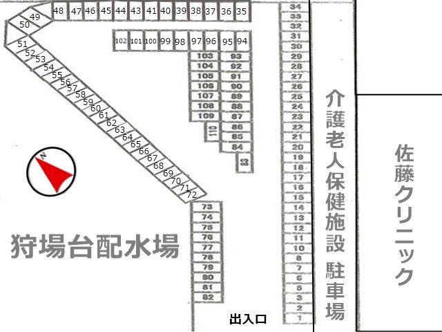 駐車場の配置図です。