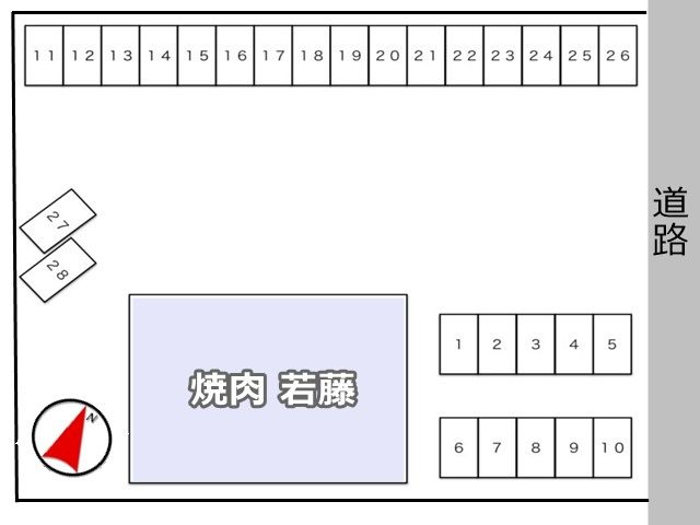 駐車場の配置図です。